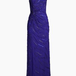 Aidan Mattox One Shoulder Evening Gown