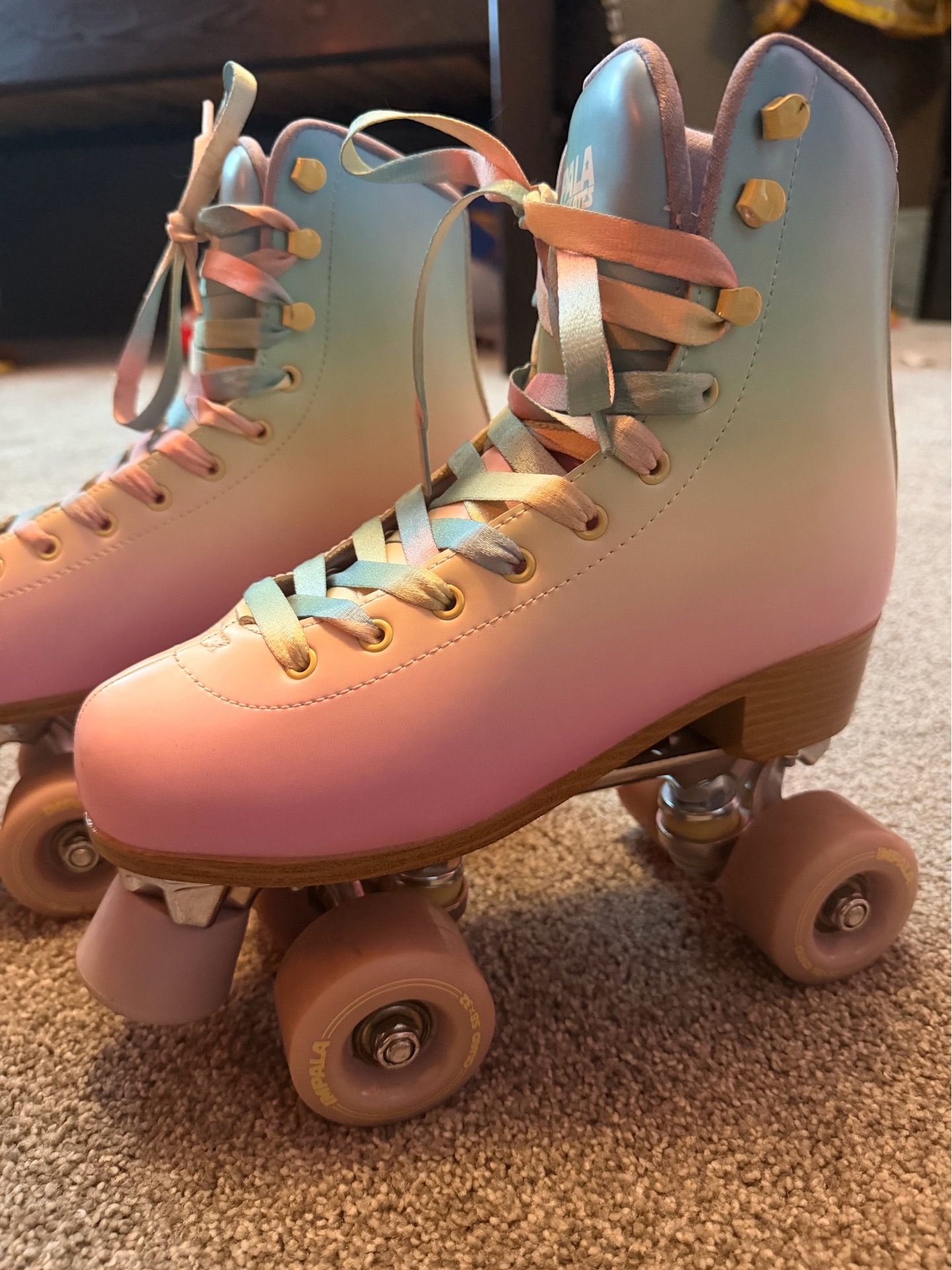 Rainbow Roller Skates