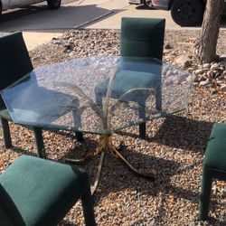 Glass Top Dining Table 
