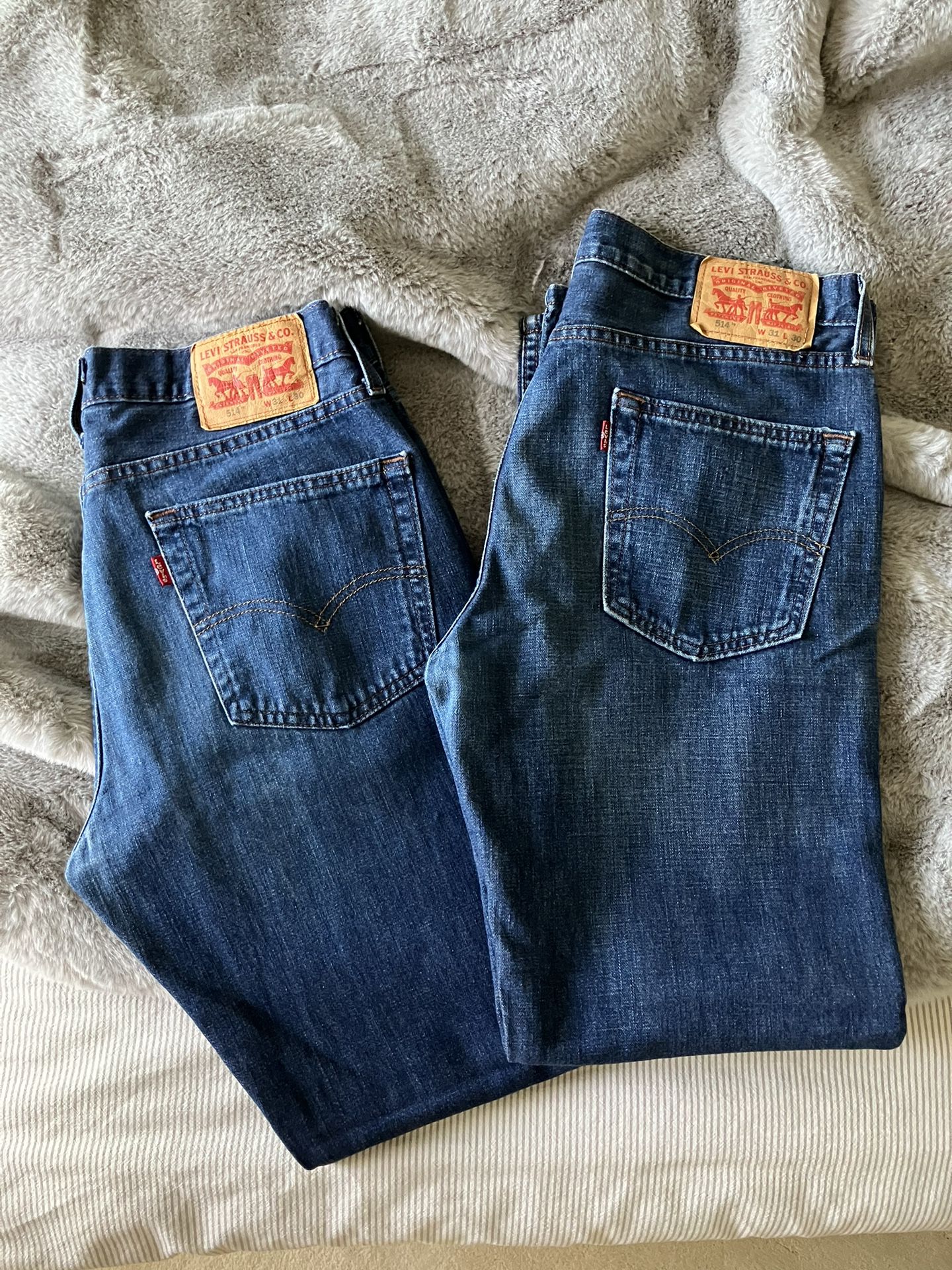 Men’s Levi’s 514 • Size 31x30 • Two Pairs, Same Color