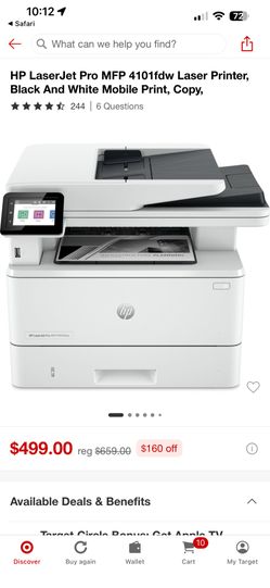 HP LaserJet Pro MFP 4101fdw Laser Print