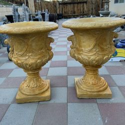 New Flower Pots Made Out Of Cement Perfect Gift 