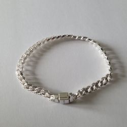Pandora 7" Pavé Cuban Bracelet