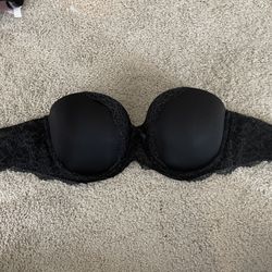 32ddd Black Strapless Victoria’s Secret Bra Only Worn A Few Times!