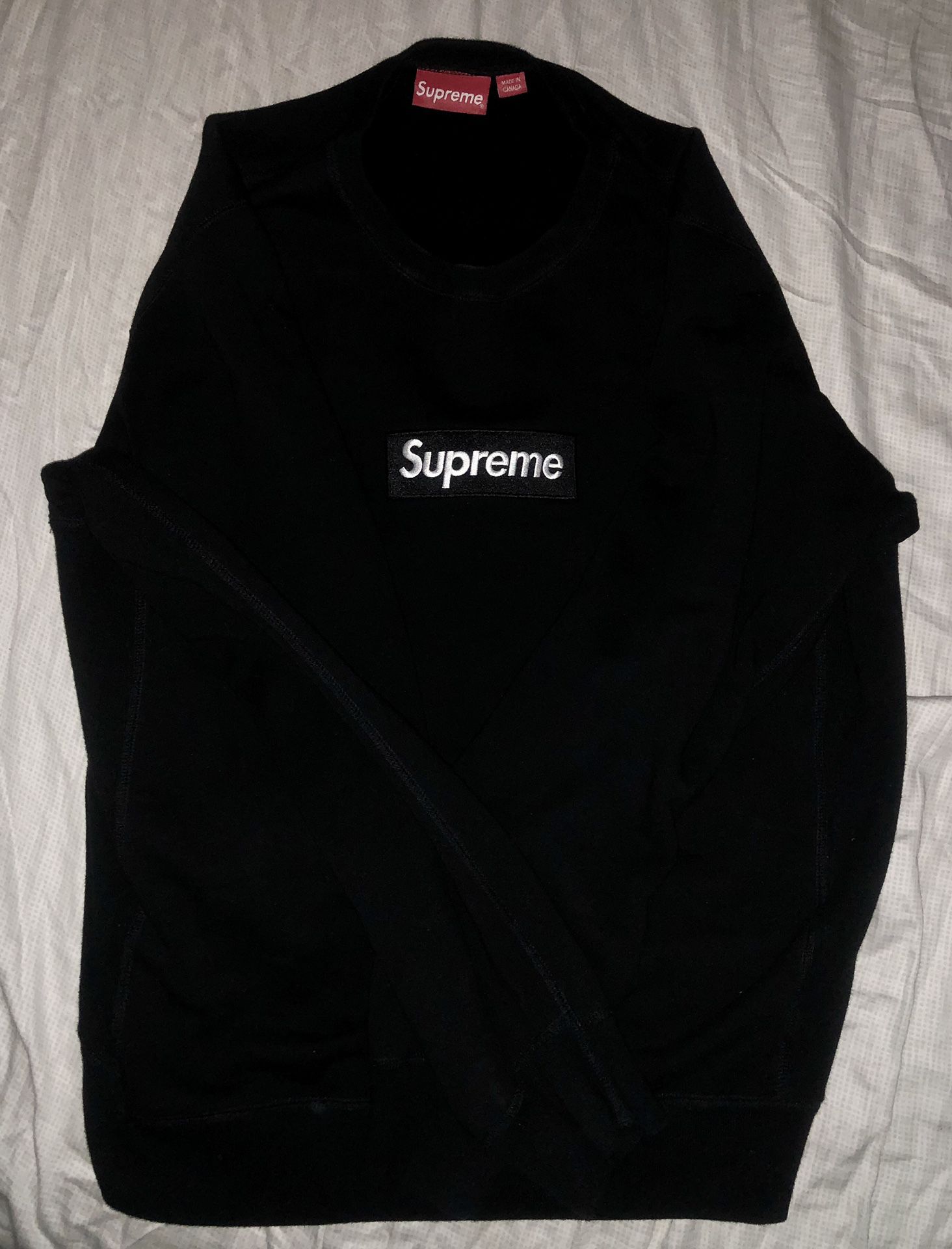 Supreme Box Logo Black Crewneck Sweatshirt