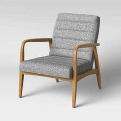 NCD2 Northway Channel Tufted Wood ArmChair / Dark Gray - Project 62.                  