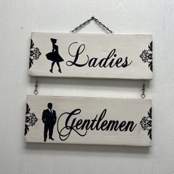 Shabby Chic Bathroom Sign