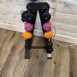 Dumbbells And Rack 