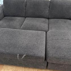 Free Delivery ✨ Coddle Aria Fabric Sleeper Sofa with Chaise and Storage