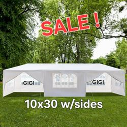 10x30 Waterproof wedding party tent outdoor canopy teng with 8 side walls white FOR S@LE