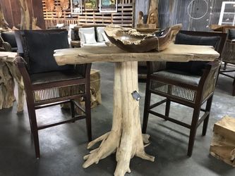 Teak bar table