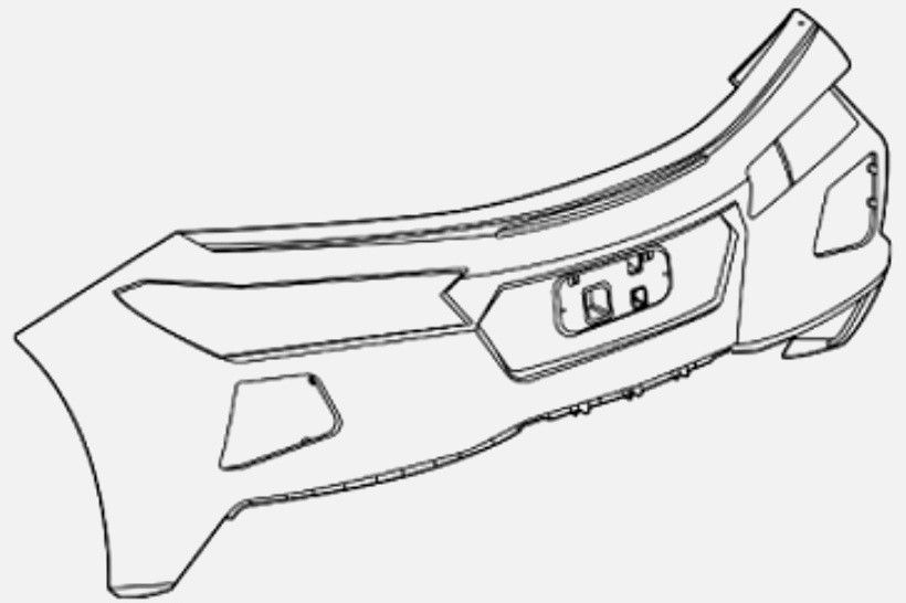 2020-2025 CORVETTE C8 FACTORY WHITE REAR BUMPER COVER