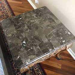 $290 For TWO TABLES! Granite And Stone Coffee Table And Matching End Table