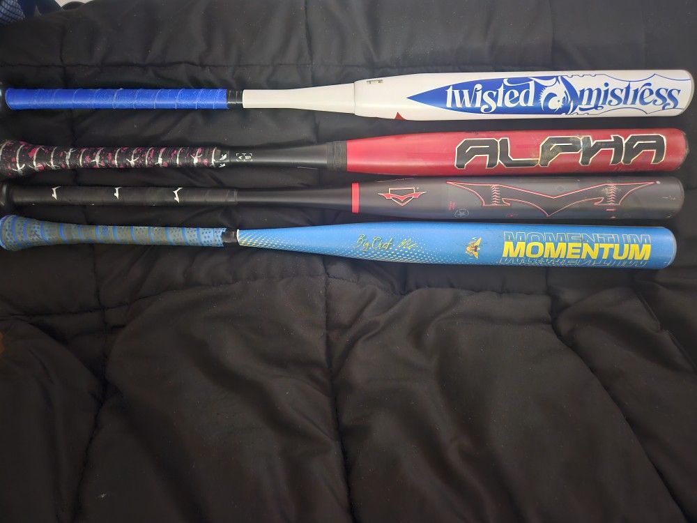 Slowpitch Softball Bats... MONSTA BOMBARDIER $175 Obo And EASTON Alpha Rolled And Shaved $215 OBO