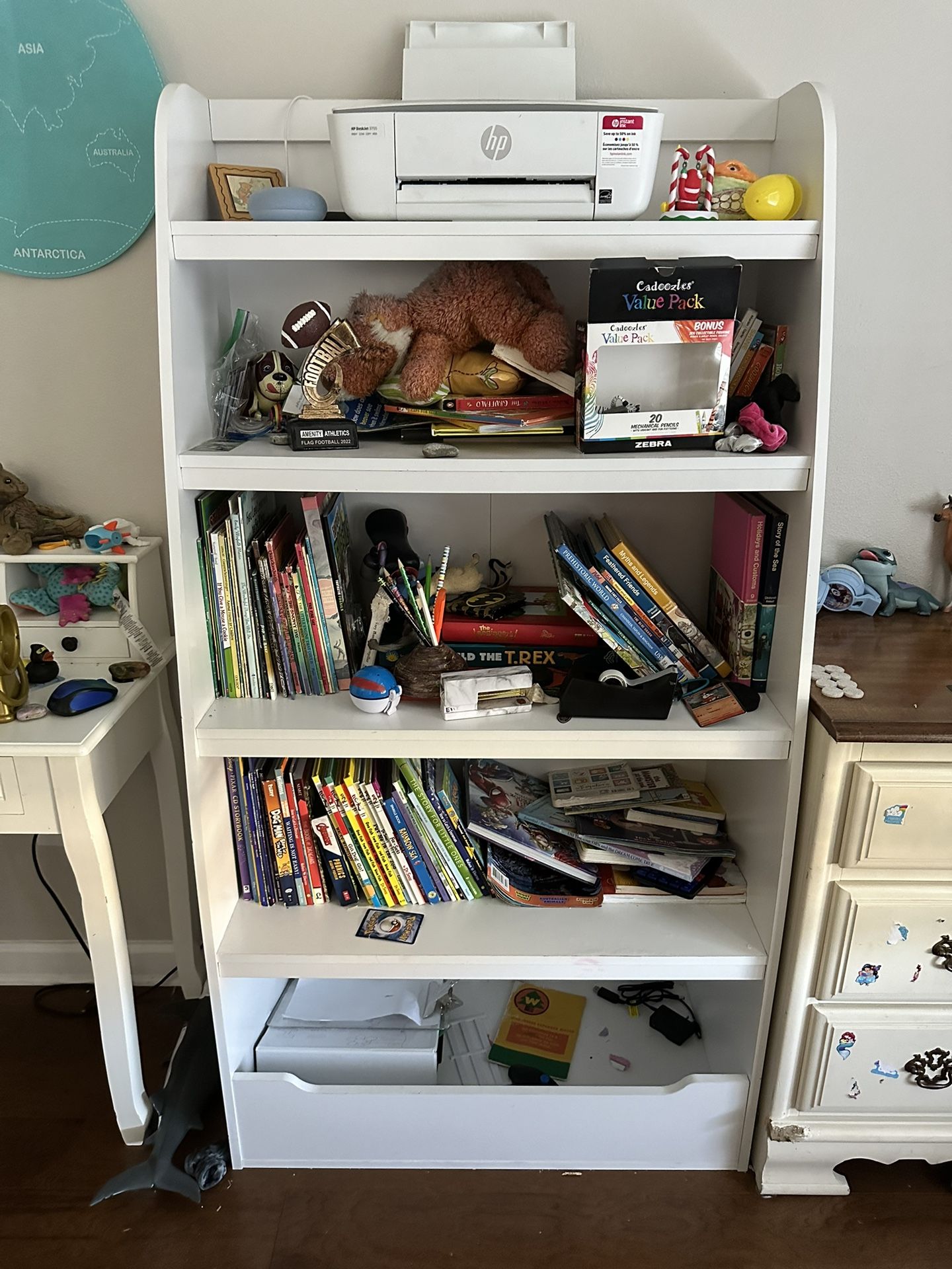 4 Shelf Bookcase With Storage Cubby