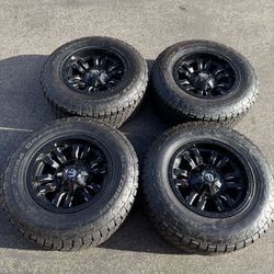 17” Fuel Sledge Wheels And Nitto All-Terrain Tires Rims Rines