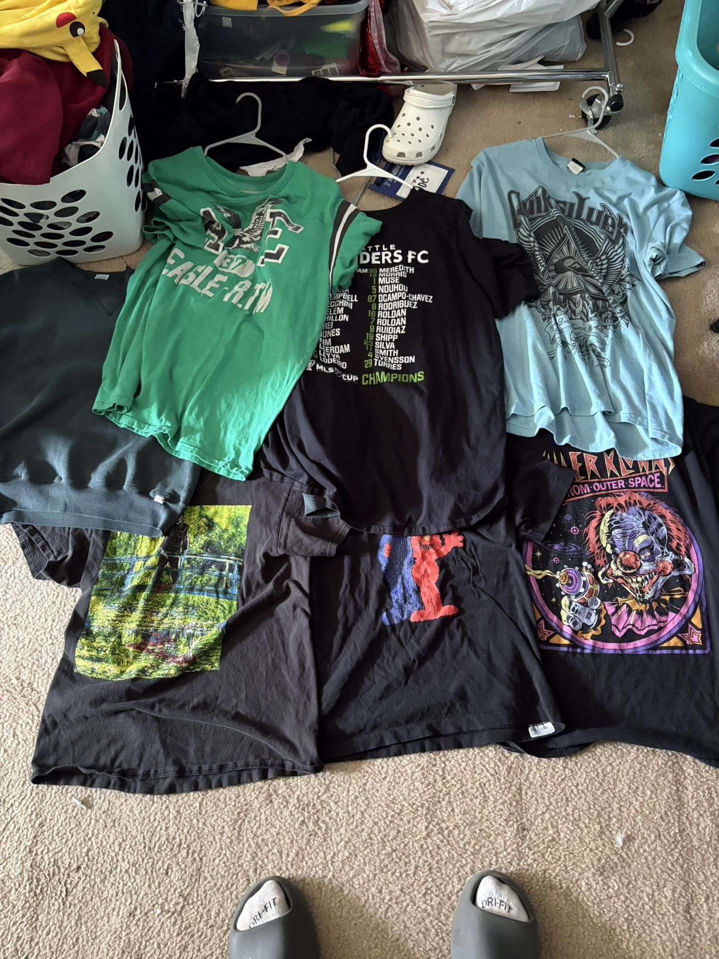 lot of shirts