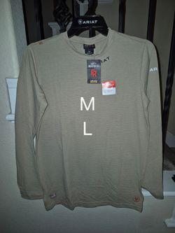 ARIAT FRC DRI FIT TAN PULL OVER SHIRTS
