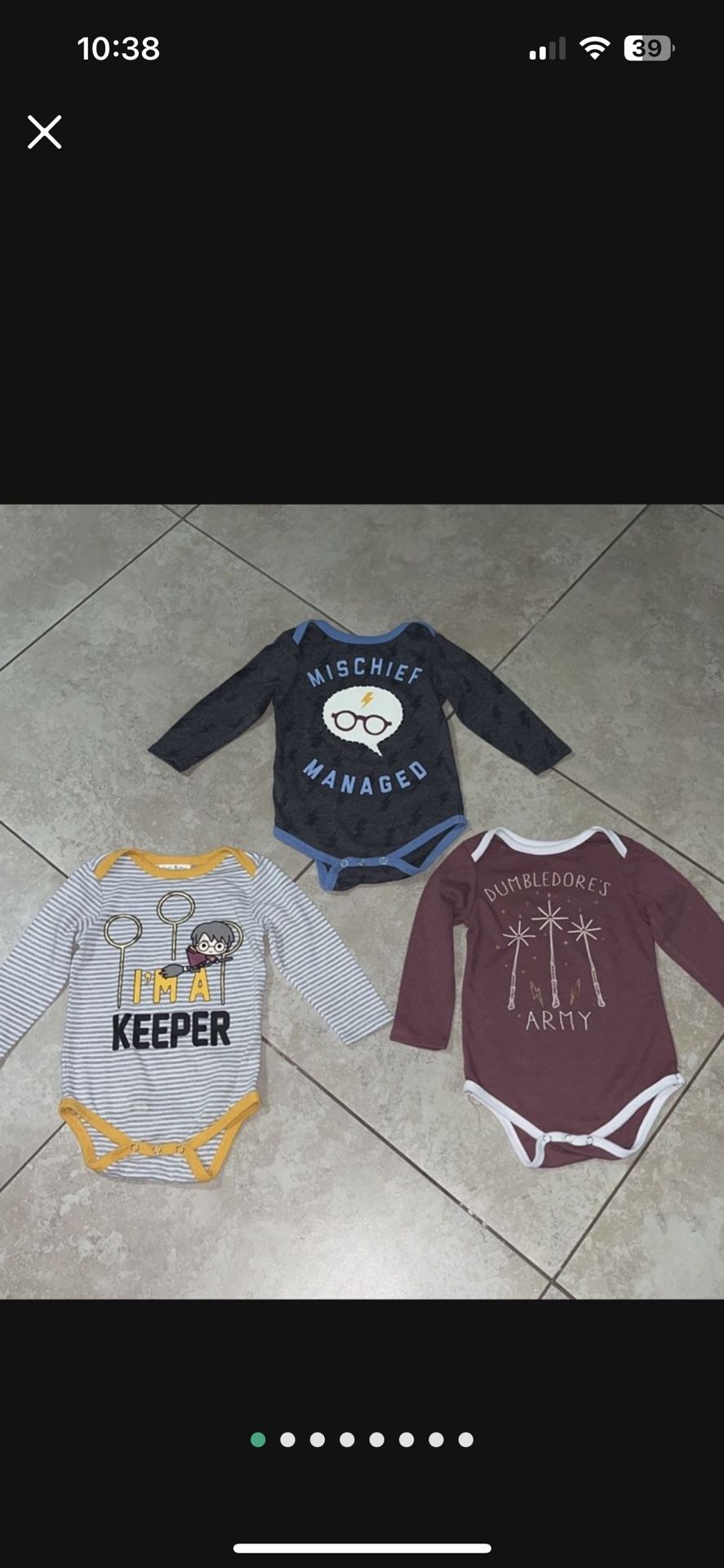 Harry Potter Baby Boy’s / Girl’s Onesies, Size 12 Months