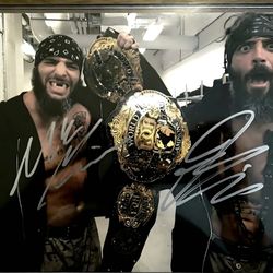 Rare, ROH Wrestling Mark & Jay Briscoe Signed the Briscoes 8x10 with COA