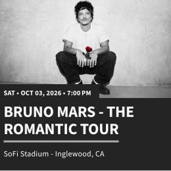 Bruno Mars Tickets 10/3
