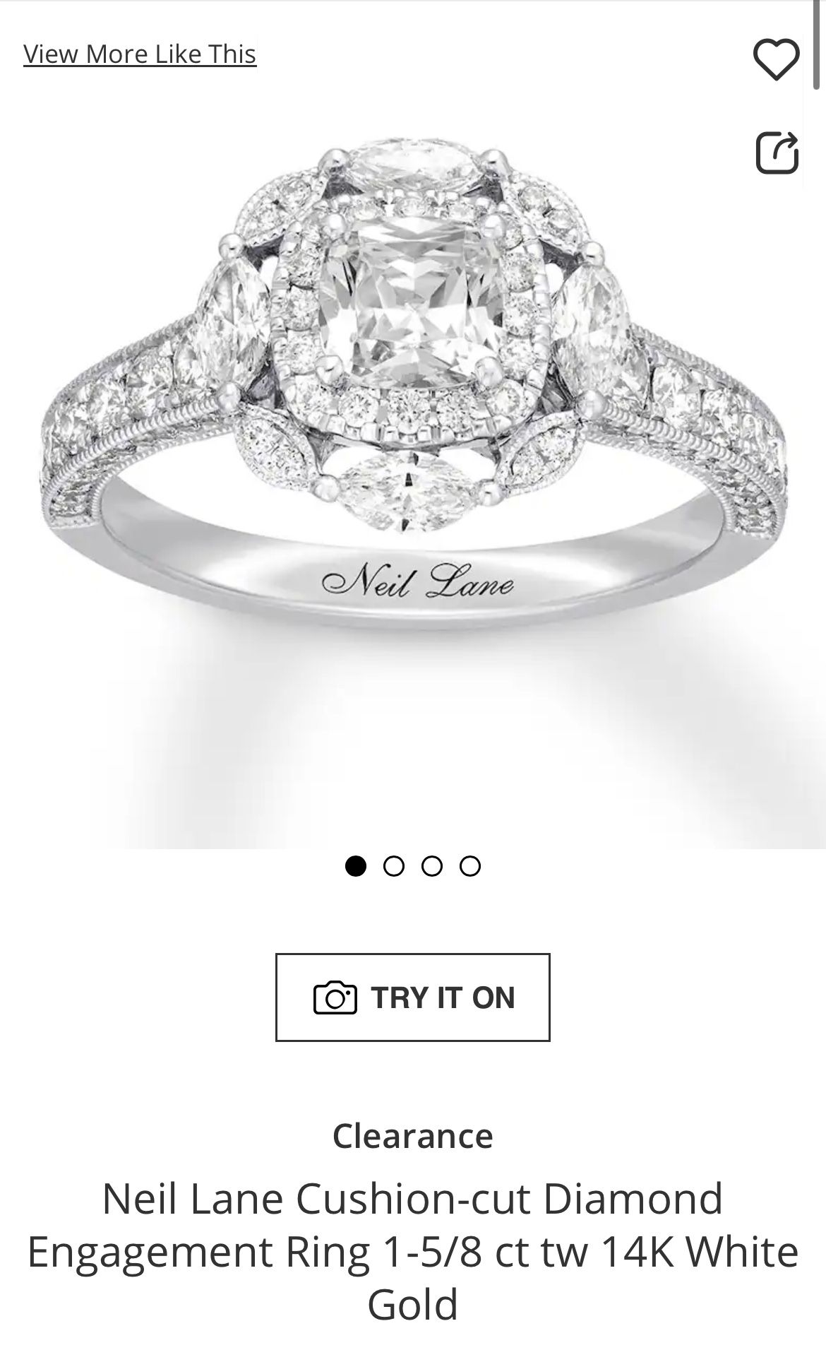 Neil Lane Cushion-cut Diamond Engagement Ring