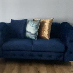Velvet Blue Love seat