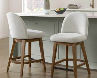 Pike & Main Ophelia Counter Height Swivel Stools – Set of 2