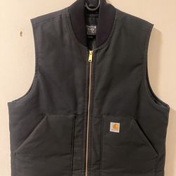 CARHARTT FIRM DUCK INSULATED RIB COLLAR VEST *SALE*