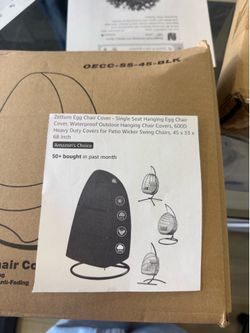New Zettum Single Seat Hanging Egg Chair Cover 45x33x68