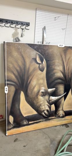 Large Rhino Painting