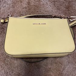 Yellow Michael Kors Cross Body Purse