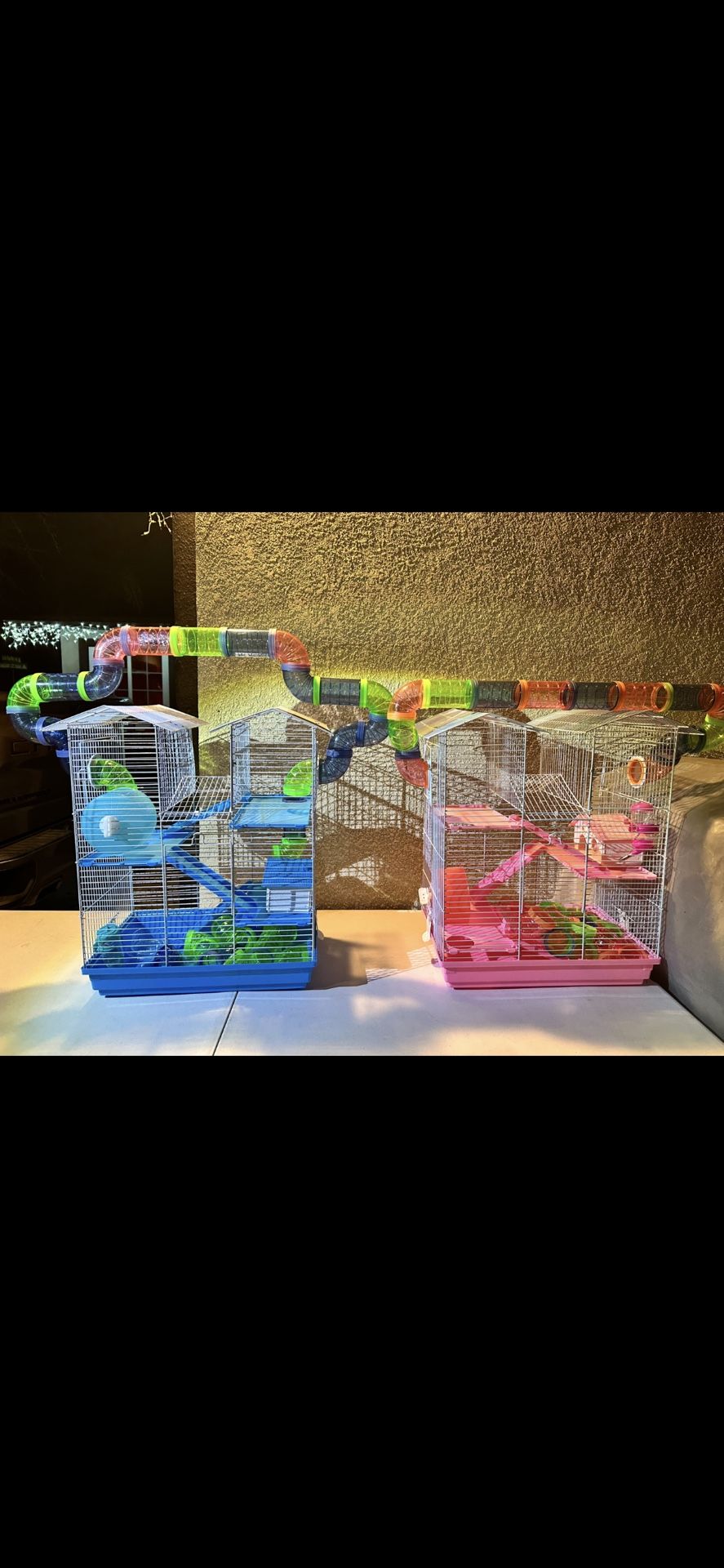 Blue And Pink Hamster Cages