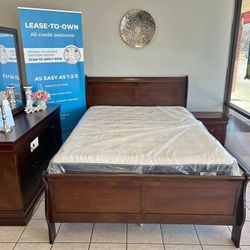 Brand new Queen Solid wooden Bedroom Set - Cash And Payments