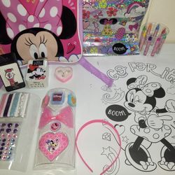 Disney Minnie Mouse Gift Set. Birthday Gift. Pink & Purple. Minnie Backpack . Back To School Supplies