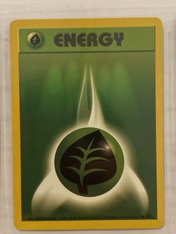 Grass Energy 99/102 Base Set Near Mint NM Wizards WOTC Pokemon Card
