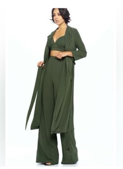 Small green 3 piece pant set