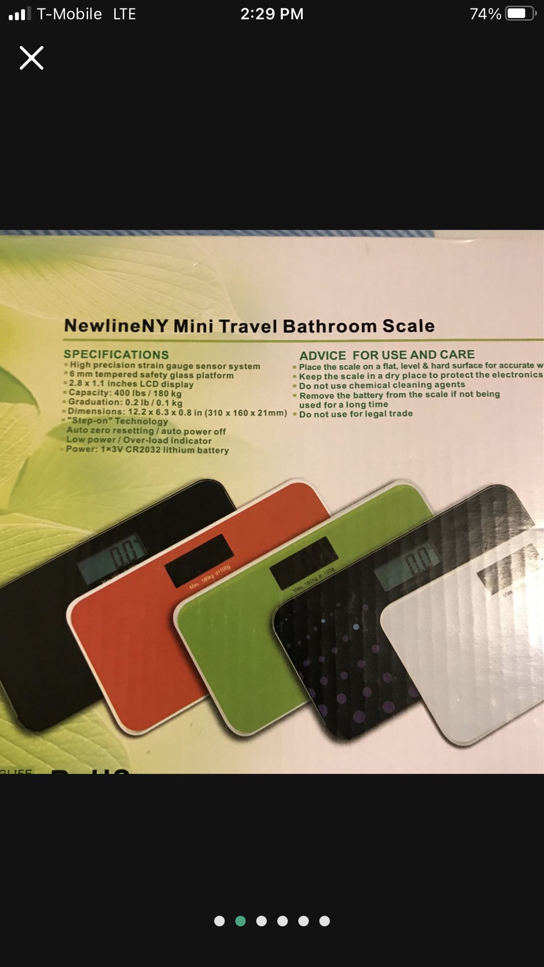 NewlineNY Mini Travel Bathroom Scale