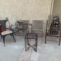 Patio Metal Chair And Table All For $30