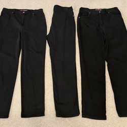 3 Pair Black Gloria Vanderbilt Jeans (Size 12) - $15.00 Each