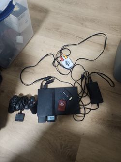 PS2 Slim Black Console + FMCB  + HDMI Adapter + Controller