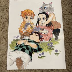 Demon Slayer Book Poster Double Sided 
