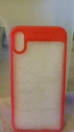 Iphone X Red Clear Case