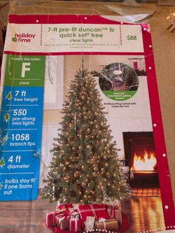 7ft prelit Christmas tree Used 1 x