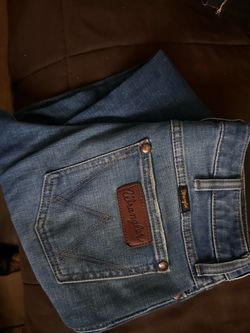 Stacked boot wrangler Jean