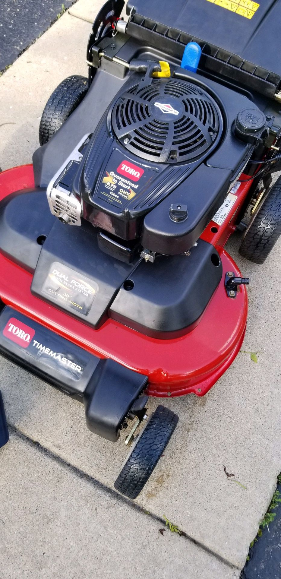 Toro Timemaster 30" Lawnmower. 8.75 HP Engine pull start Used in good