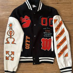 off white button up jacket