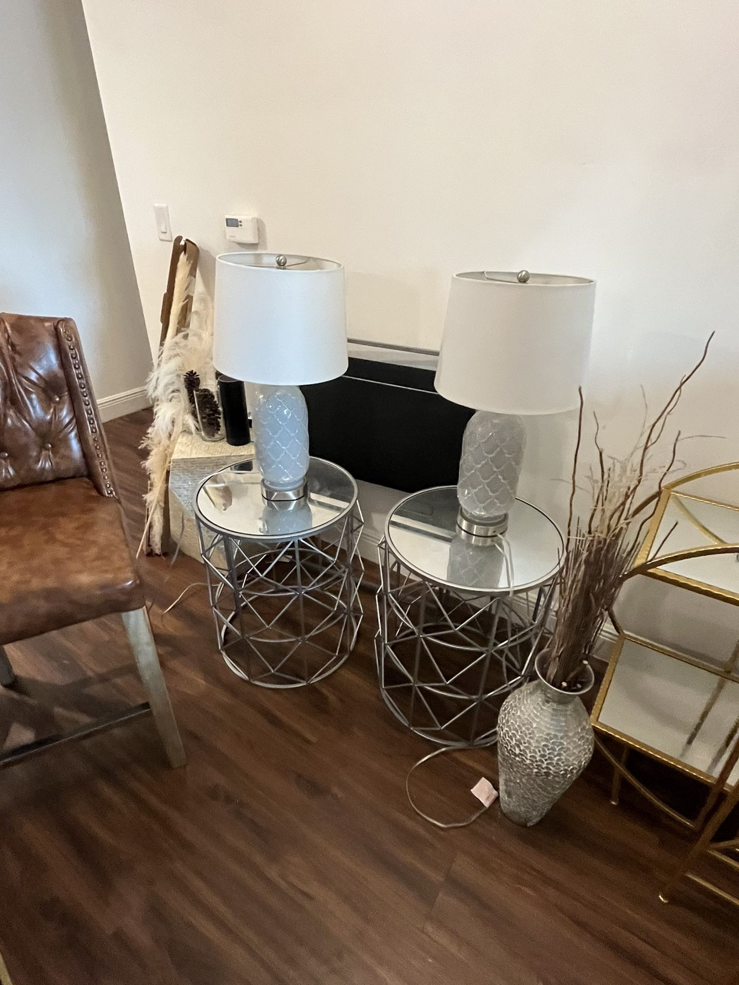 Chairs, Table, Lamps