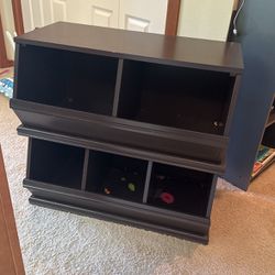 Two Espresso Brown Cubbies Storage Stacks Land Of Nod $50 For Both 