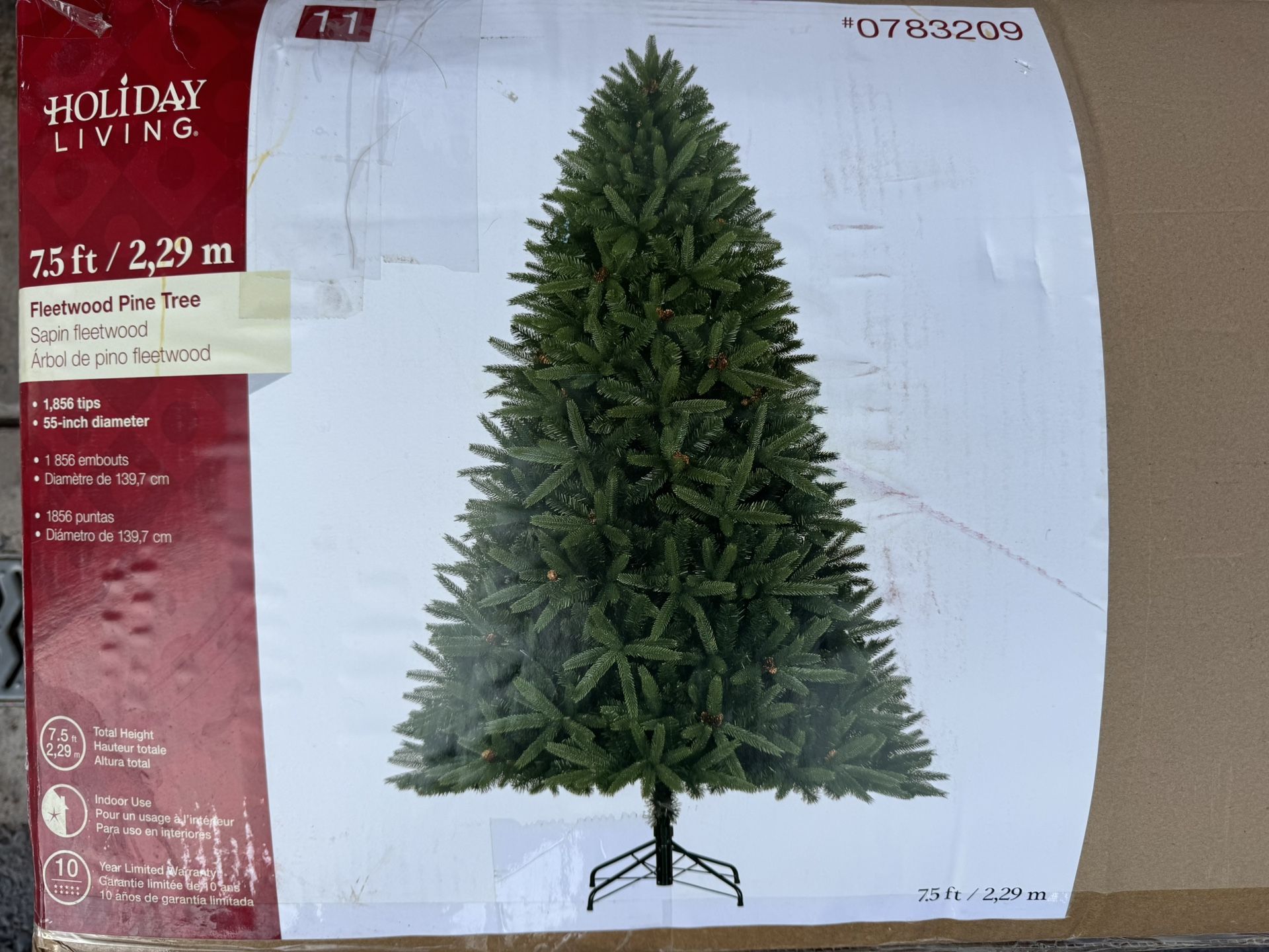 Holiday Living Used Fleetwood Pine Tree 7.5ft. Unlit Nice. You Must Pick Up